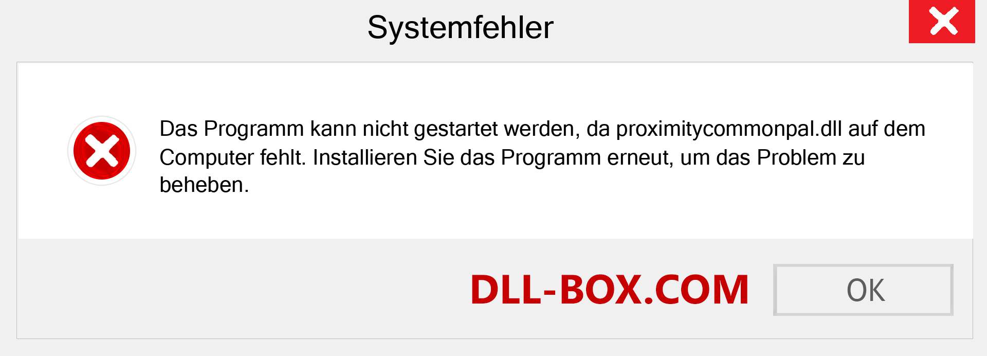 proximitycommonpal.dll-Datei fehlt?. Download für Windows 7, 8, 10 - Fix proximitycommonpal dll Missing Error unter Windows, Fotos, Bildern